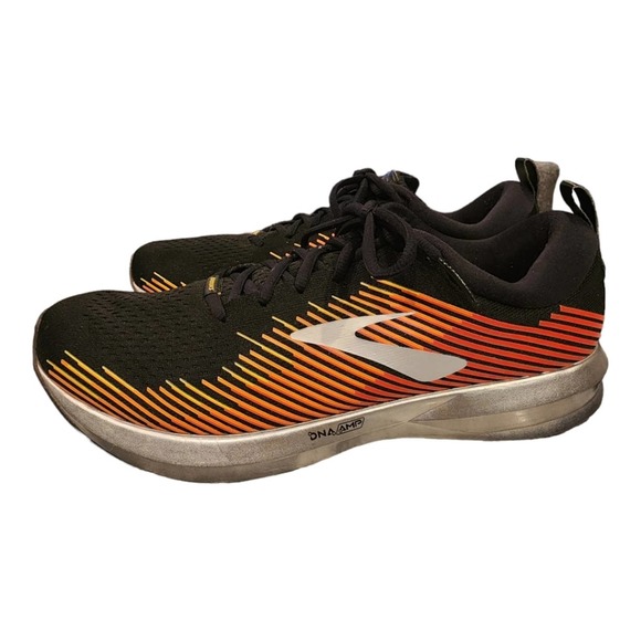 BROOKS Men's Levitate Black/Orange/Red Running Shoes SIZE 11.5 - Picture 4 of 16